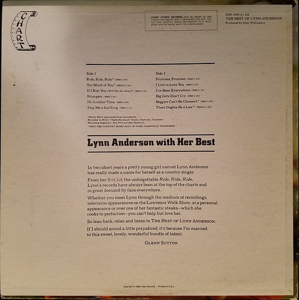 Lynn Anderson : The Best Of (LP, Comp)