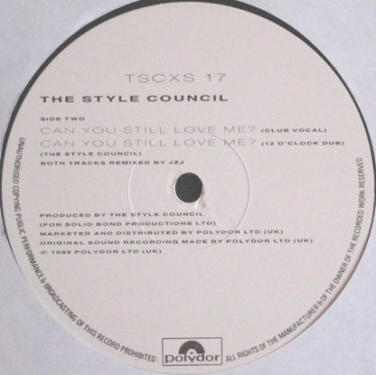 The Style Council : Promised Land (Joe Smooth's Alternate Club Mix) (12")
