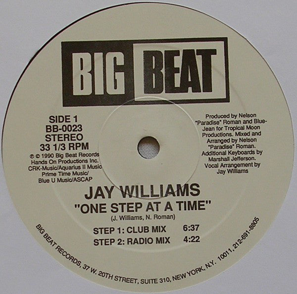 Jay Williams : One Step At A Time (12")