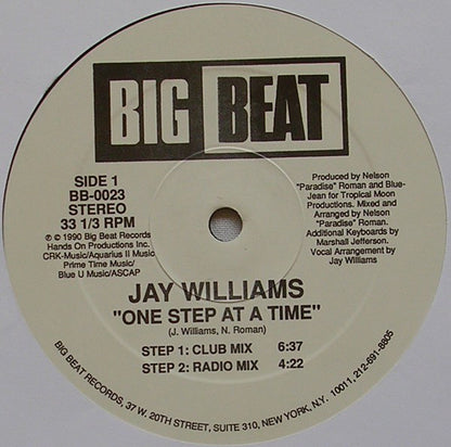 Jay Williams : One Step At A Time (12")
