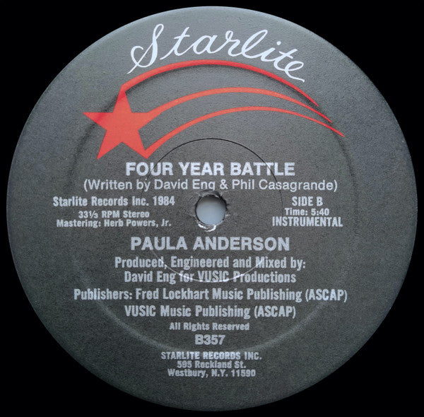 Paula Anderson : Four Year Battle (12", Single)