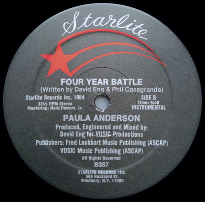Paula Anderson : Four Year Battle (12", Single)