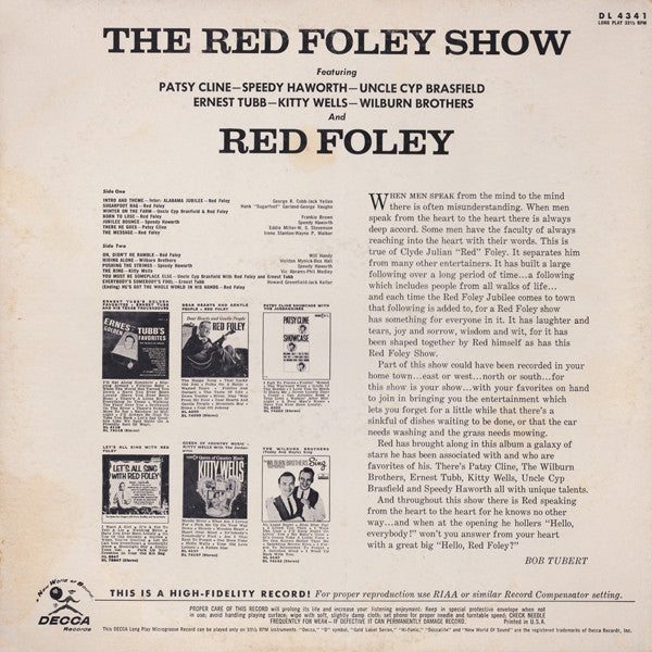 Red Foley : The Red Foley Show (LP, Album, Mono)