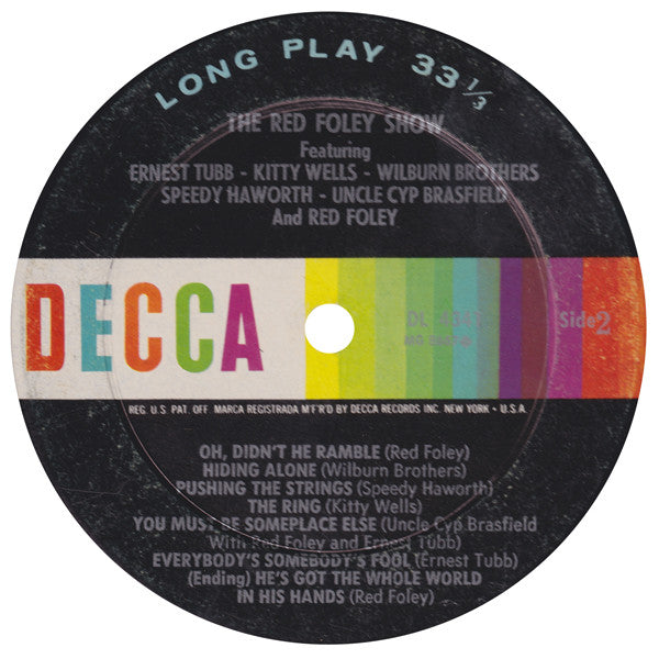 Red Foley : The Red Foley Show (LP, Album, Mono)