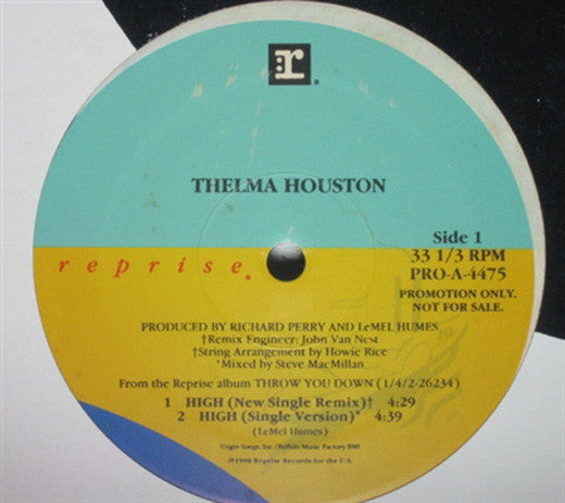 Thelma Houston : High (12", Single, Promo)