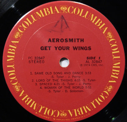 Aerosmith : Get Your Wings (LP, Album, RE)