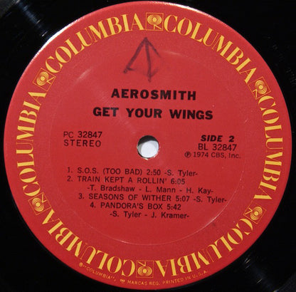 Aerosmith : Get Your Wings (LP, Album, RE)