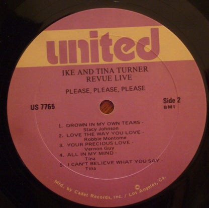 Ike & Tina Turner : Revue Live Please, Please, Please (LP, Album, RE)