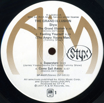 Styx : The Grand Illusion (LP, Album, Club, RE, Ind)