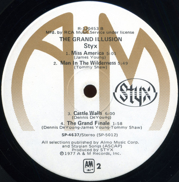 Styx : The Grand Illusion (LP, Album, Club, RE, Ind)