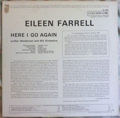 Eileen Farrell, Luther Henderson And His Orchestra : Here I Go Again (LP, Album, Mono)