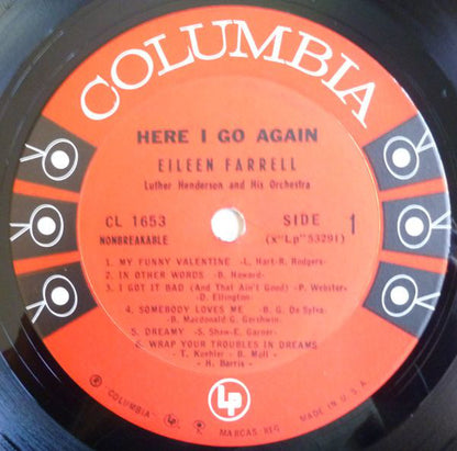 Eileen Farrell, Luther Henderson And His Orchestra : Here I Go Again (LP, Album, Mono)
