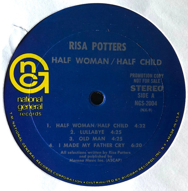 Risa Potters : Half Woman / Half Child (LP, Album, Promo)