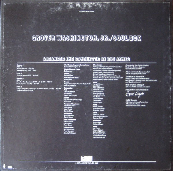 Grover Washington, Jr. : Soul Box (2xLP, Album + Box)