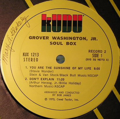 Grover Washington, Jr. : Soul Box (2xLP, Album + Box)