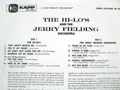 The Hi-Lo's And The Jerry Fielding Orchestra : The Hi-Lo's And The Jerry Fielding Orchestra (LP, Album)