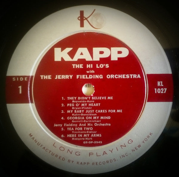 The Hi-Lo's And The Jerry Fielding Orchestra : The Hi-Lo's And The Jerry Fielding Orchestra (LP, Album)