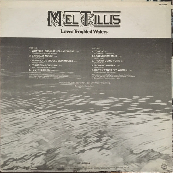 Mel Tillis : Loves Troubled Waters (LP, Album, Glo)