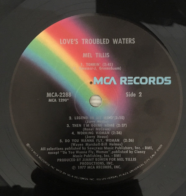 Mel Tillis : Loves Troubled Waters (LP, Album, Glo)