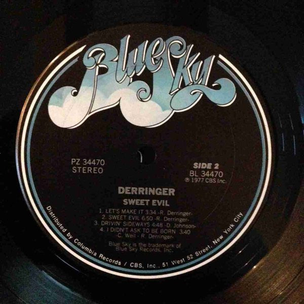 Derringer (2) : Sweet Evil (LP, Album, San)