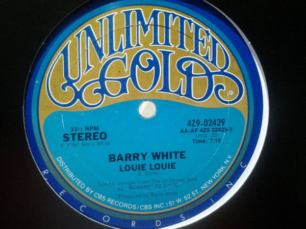 Barry White : Louie Louie (12")