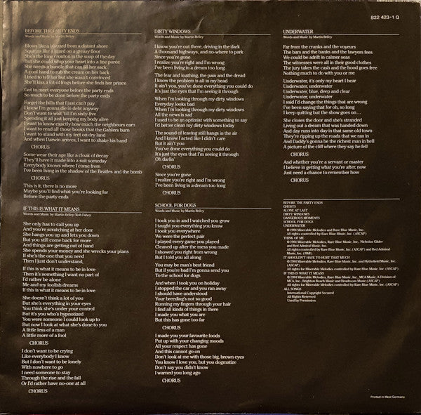 Martin Briley : Dangerous Moments (LP, Album)