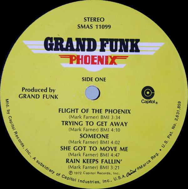 Grand Funk Railroad : Phoenix (LP, Album, Jac)