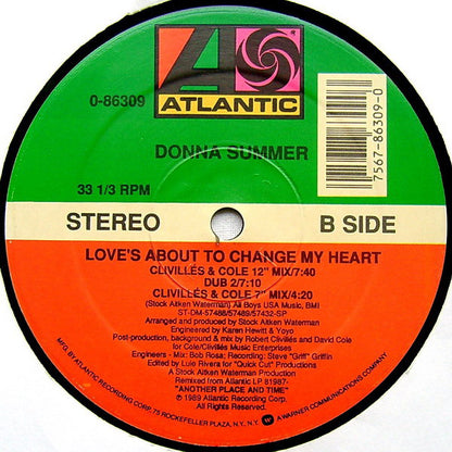 Donna Summer : Love's About To Change My Heart (12")