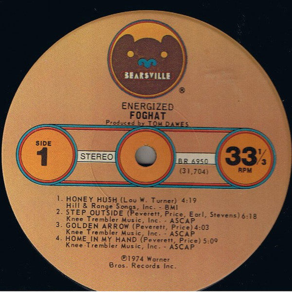 Foghat : Energized (LP, Album, Jac)