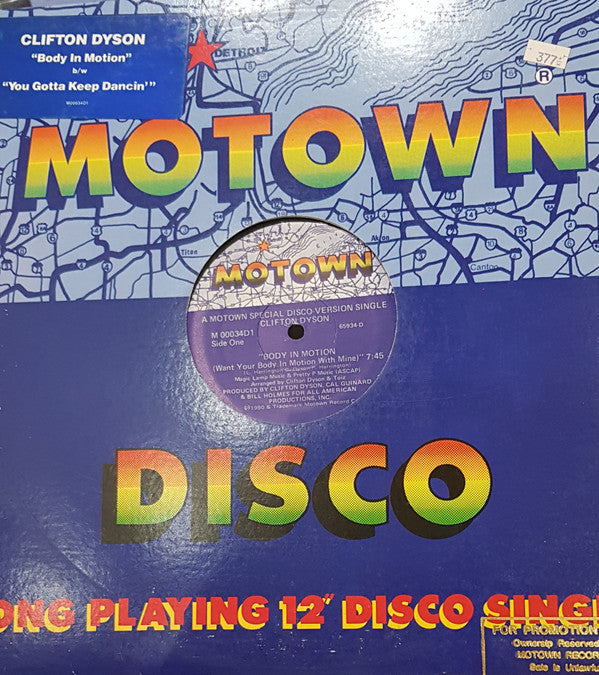 Clifton Dyson : Body In Motion (Want Your Body In Motion With Mine) (12", Single)