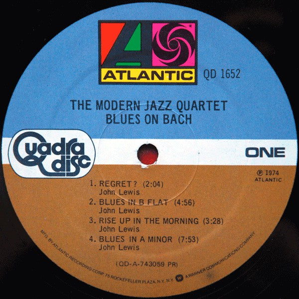 The Modern Jazz Quartet : Blues On Bach (LP, Album, Quad, RE)