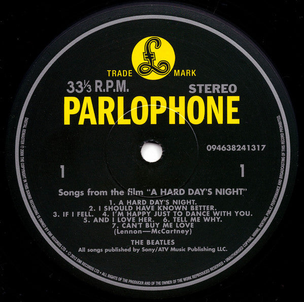 The Beatles : A Hard Day's Night (LP, Album, RE, RM, 180)