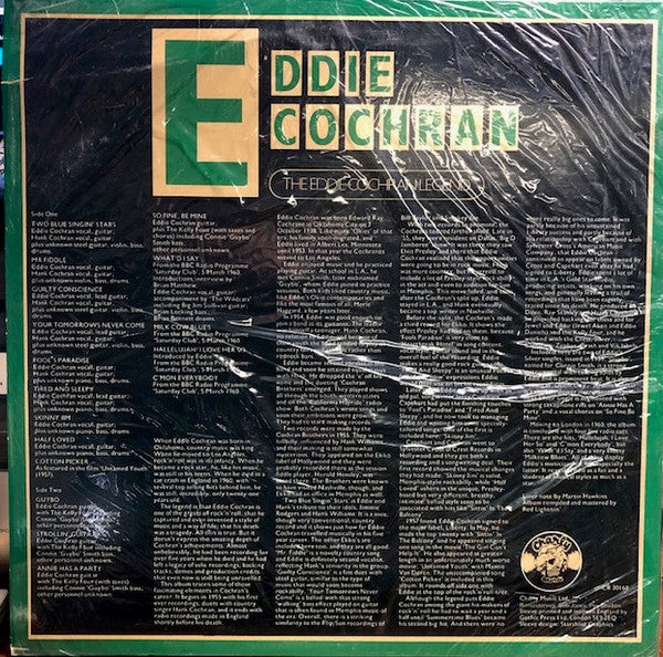 Eddie Cochran : The Eddie Cochran Legend (LP, Album, Comp, Mono)