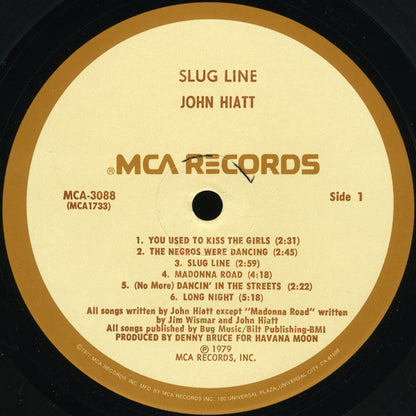 John Hiatt : Slug Line (LP, Album, Pin)