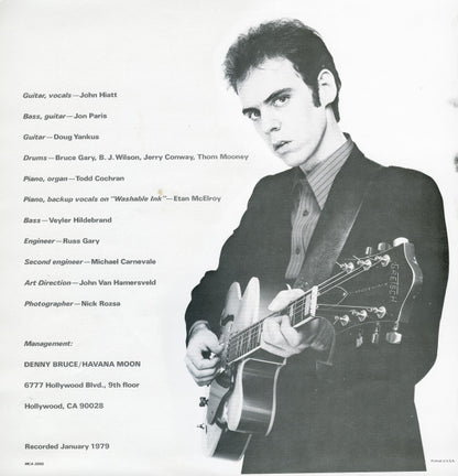 John Hiatt : Slug Line (LP, Album, Pin)
