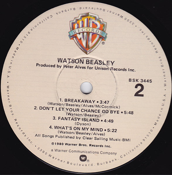 Watson Beasley : Watson Beasley (LP, Album, Los)