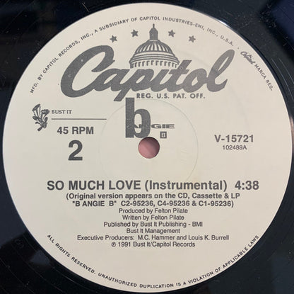B Angie B : So Much Love (12", Single)