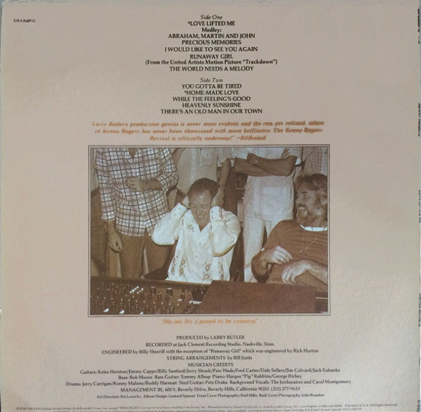 Kenny Rogers : Love Lifted Me (LP, Album)