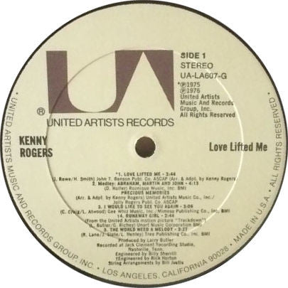 Kenny Rogers : Love Lifted Me (LP, Album)