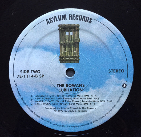 The Rowans (2) : Jubilation (LP, Album, Spe)