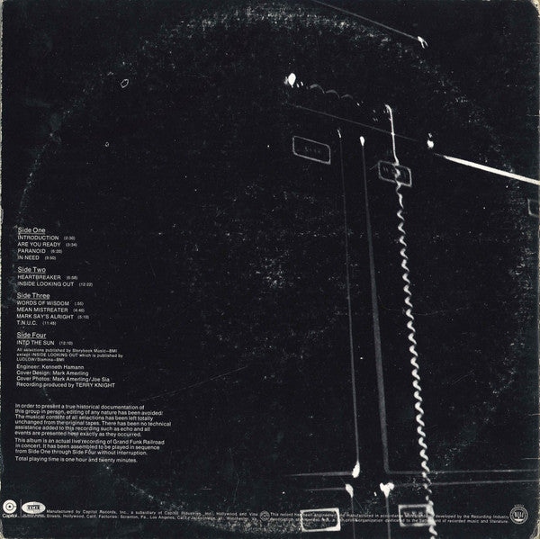 Grand Funk Railroad : Live Album (2xLP, Album, RE, Win)