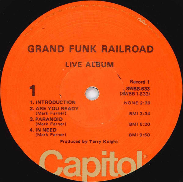 Grand Funk Railroad : Live Album (2xLP, Album, RE, Win)