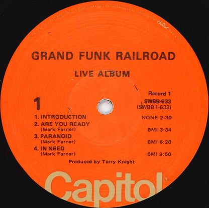 Grand Funk Railroad : Live Album (2xLP, Album, RE, Win)