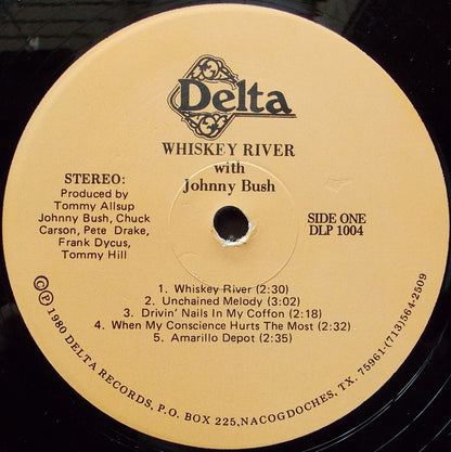 Johnny Bush : Whiskey River (LP, Album)