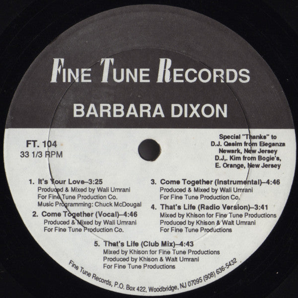 Barbara Dixon : It's Your Love (12")