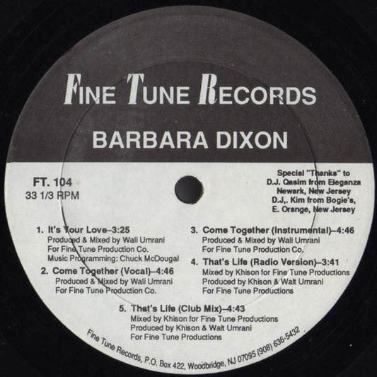 Barbara Dixon : It's Your Love (12")