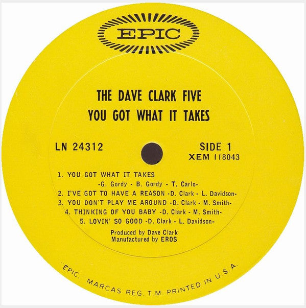 The Dave Clark Five : You Got What It Takes (LP, Album, Mono)