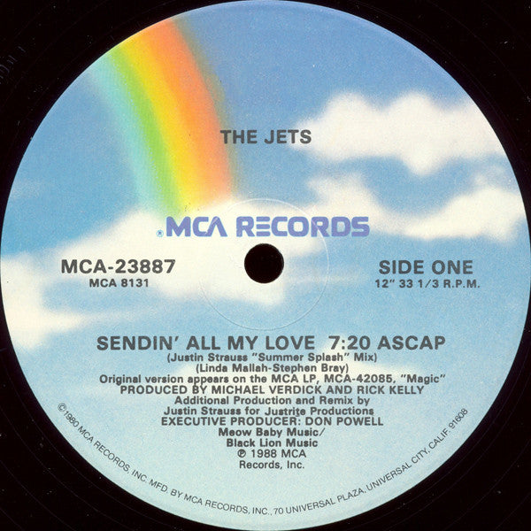 The Jets : Sendin' All My Love (12", Single)
