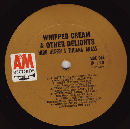Herb Alpert & The Tijuana Brass : Whipped Cream & Other Delights (LP, Album, Mono, Pit)