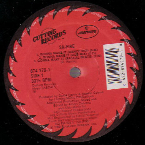 Safire : Gonna Make It (12", Single, Hub)